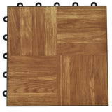 Greatmats Click Tile 12-1/8 in. x 12-1/8 in. Light Oak Interlocking Basement Plastic and Vinyl Tile (24-Pack) (24.5 sq. ft.)