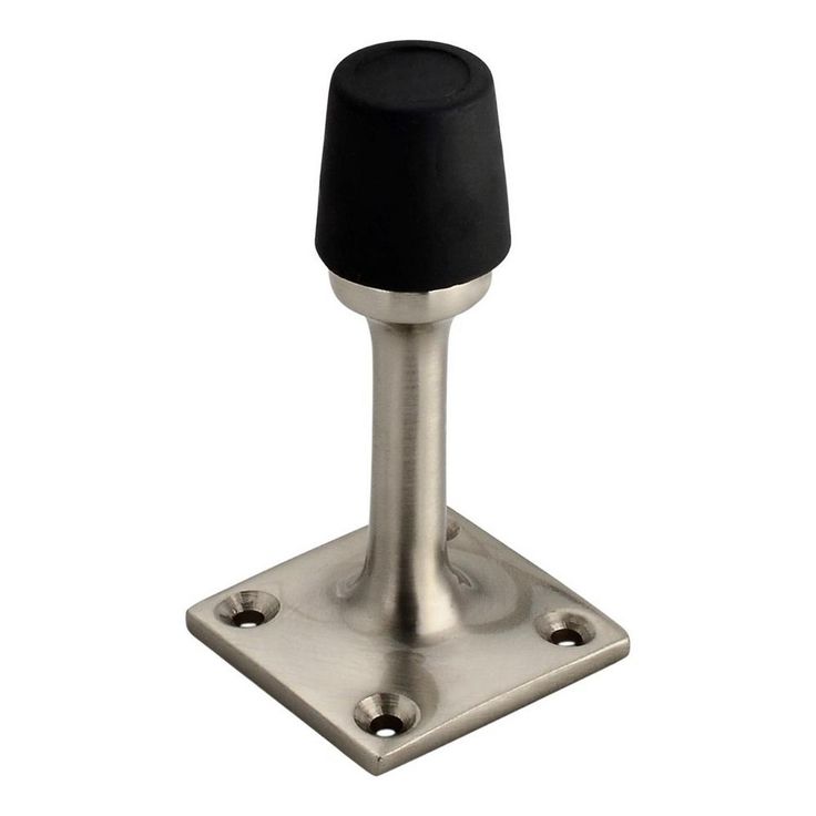 Skirting Mount 3 in. Satin Nickel Door Stop