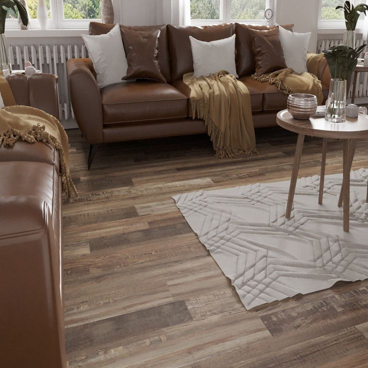 CALI Aqua Tough Redefined Pine Brown 20-mil x 7-3/32-in W x 48-in L Waterproof Interlocking Luxury Vinyl Plank Flooring (23.77-sq ft/ Carton)
