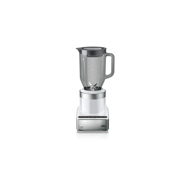 PureMix 56 oz. 3-Speed White and Stainless Steel Countertop Blender with Thermal Resistant Glass Jug