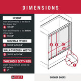 Traditional 60 in. x 58-3/8 in. Semi-Frameless Sliding Bathtub Door in Chrome with 1/4 in. (6mm) Clear Glass