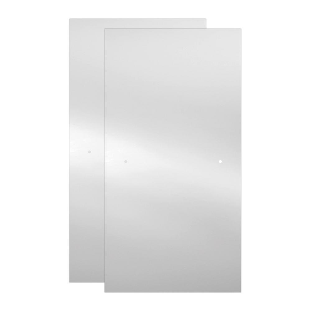 Everly 60 in. x 59-1/4 in. Mod Semi-Frameless Sliding Bathtub Door in Bronze and 1/4 in. (6mm) Niebla Glass - Super Arbor