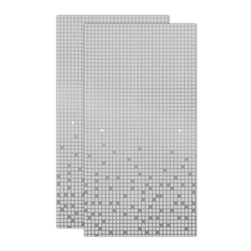 Simplicity 60 in. x 58-1/8 in. Semi-Frameless Traditional Sliding Bathtub Door in Chrome with Mozaic Glass - Super Arbor