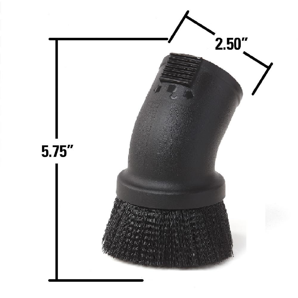2-1/2 in. Locking Accessory Round Dusting Brush for Wet/Dry Vacs - Super Arbor