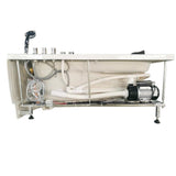 59 in. Acrylic Right Drain Corner Apron Front Whirlpool Bathtub in White - Super Arbor