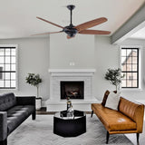 Home Decorators Collection Altura 68-inch Matte Black Ceiling Fan with Remote Control
