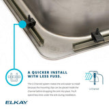 Lustertone Drop-In Stainless Steel 46 in. 3-Hole Triple Bowl Kitchen Sink