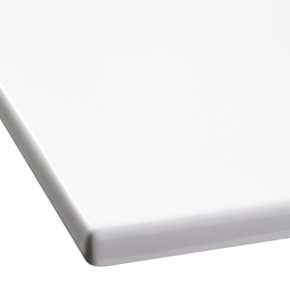 49 in. Vitreous China Vanity Top with Rectangular Bowl in White - Super Arbor