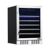 NewAir 52-Bottle Capacity Stainless Steel Built-In/Freestanding Wine Chiller