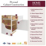 Home Decorators Collection Washington 18 in. W x 24 in. D x 84 in. H Assembled Plywood Pantry Kitchen Cabinet in Vanguard Oak with 4ROT Soft Close