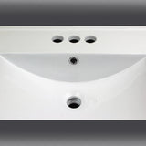Juliette 49 in. W x 22 in. D Vitreous China Vanity Top in White with Single Faucet Hole - Super Arbor