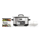 Auto-iQ 6 Qt. Silver Electric Multi-Cooker with Built-In Timer and Programmable Settings