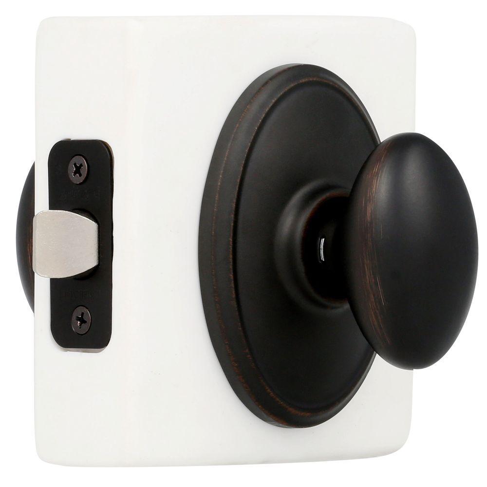 Siena Aged Bronze Passage Hall/Closet Door Knob with Wakefield Trim - Super Arbor