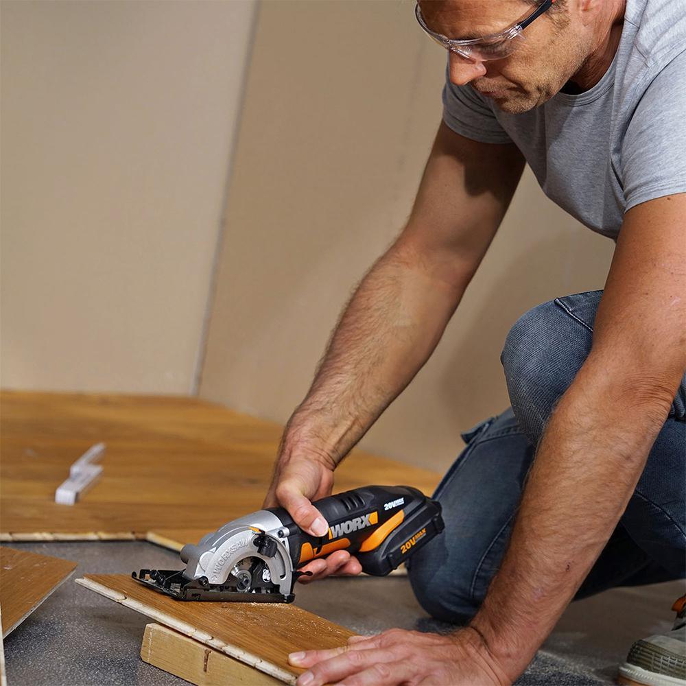 POWER SHARE 20-Volt Worxsaw 3-3/8 in. Compact Circular Saw (Tool Only) - Super Arbor