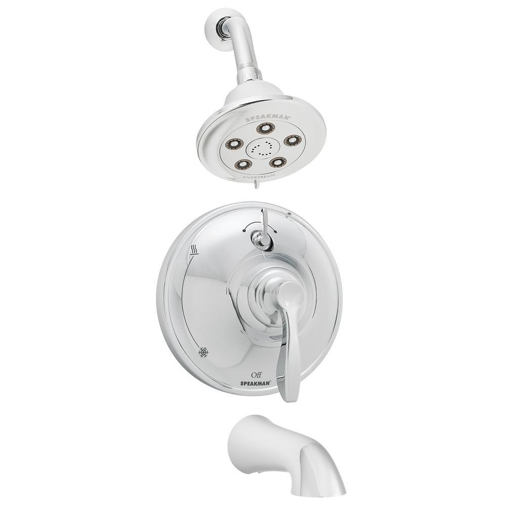 Chelsea 1-Handle Tub and Shower Faucet in Brushed Nickel (Valve Included) - Super Arbor