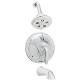 Chelsea 1-Handle Tub and Shower Faucet in Brushed Nickel (Valve Included) - Super Arbor