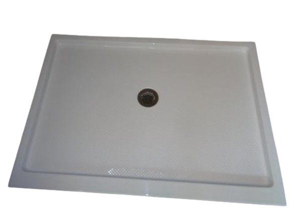 DreamLine SlimLine 34 in. D x 54 in. W Single Threshold Shower Base in White