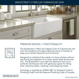 Bradstreet II Farmhouse Fireclay 30 in. Single Bowl Kitchen Sink in Crisp White with Disposal Drain