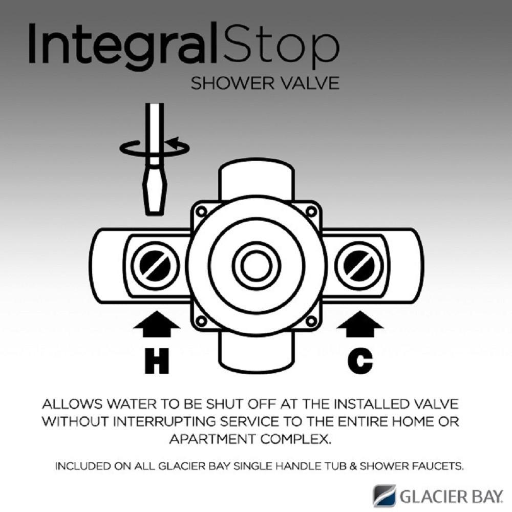 Axel Single-Handle 1-Spray Tub and Shower Faucet in Chrome - Super Arbor