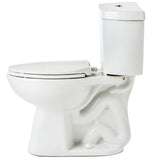 2-Piece Stealth 0.8 GPF Ultra-High-Efficiency Single Flush Elongated Toilet in White, Seat Included (3-Pack) - Super Arbor