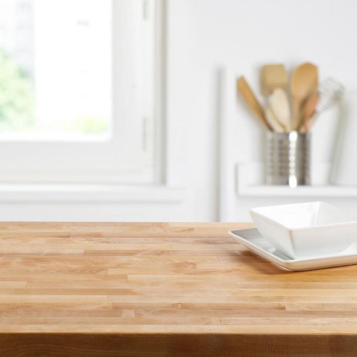 The Baltic Butcher Block 8-ft Natural Straight Butcher Block Birch Kitchen Countertop