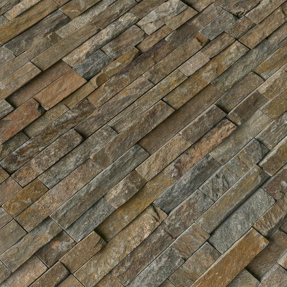 Canyon Creek Ledger Panel 6 in. x 24 in. Natural Quartzite Wall Tile (10 cases / 40 sq. ft. / pallet) - Super Arbor