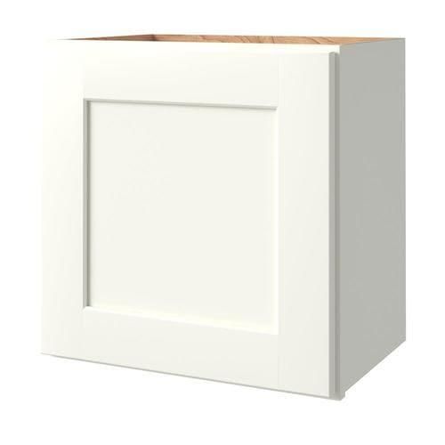 allen + roth Aveley 18-in W x 18.125-in H x 12-in D Linen Maple Door Wall Semi-Custom Cabinet