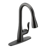 Arbor Single-Handle Pull-Down Sprayer Kitchen Faucet with Reflex and Soap/Lotion Dispenser in Matte Black