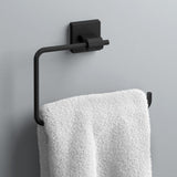 Maxted 3-Piece Bath Hardware Set with Towel Ring, Toilet Paper Holder and 24 in. Towel Bar in Matte Black - Super Arbor