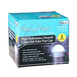 Silver Chainlink Summit Solar Post Cap LED Post Cap (2-Pack)