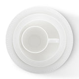 Stone Lain 32 Piece Dinnerware Set, Round Dot Design, White Bone China Sets