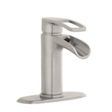 Kiso Single Hole Single-Handle Low-Arc Bathroom Faucet in Bronze