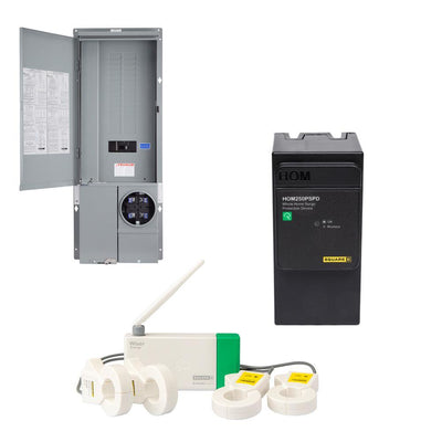 Homeline 200 Amp 30-Space 42-Circuit Outdoor Semi-Flush Solar Ready Main Breaker Plug-On Neutral CSED, Wiser, Surge - Super Arbor