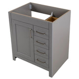 Westcourt 30 in. W x 21 in. D Bathroom Vanity Cabinet Only in Sterling Gray - Super Arbor