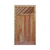 3 ft. x 6 ft. Western Red Cedar Flat Top Supreme Lattice Fence Gate - Super Arbor
