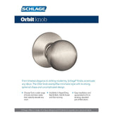 Orbit Satin Chrome Commercial Keyed Entry Door Knob - Super Arbor