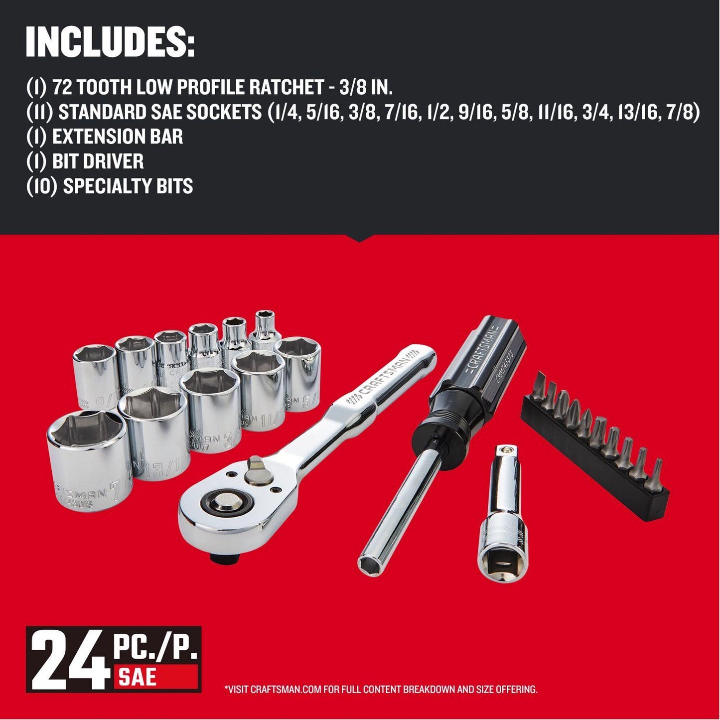 Craftsman 24 pc SAE 6 Point Nano Mechanic's Tool Set