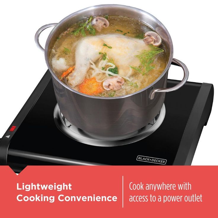 6 in. Single Burner Black with Temperature Control Hot Plate