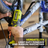 RYOBI USB Lithium 3/8 in. Ratchet Kit with 2.0 Ah Battery and USB Charging Cable with USB Lithium 2.0 Ah Lithium Battery