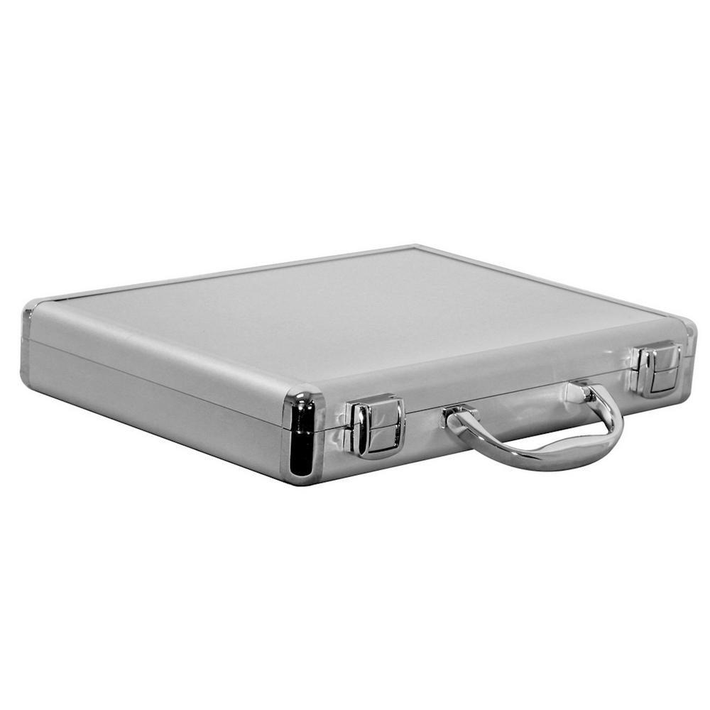 10.50 in. Smooth Aluminum Portfolio Tool Case in Silver - Super Arbor