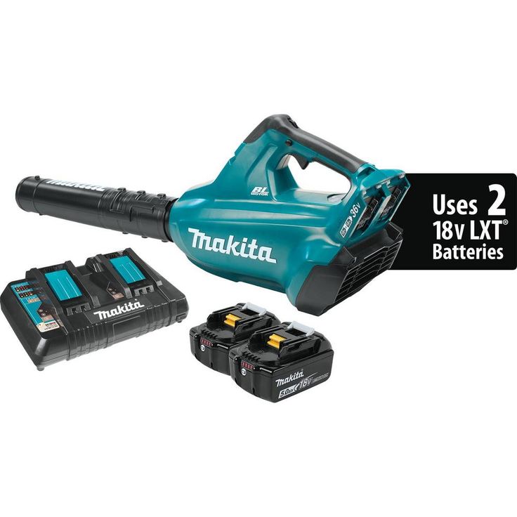 Makita 120 MPH 473 CFM 18-Volt X2 (36-Volt) LXT Lithium-Ion Brushless Cordless Blower Kit with 2 Batteries 5.0Ah and Charger