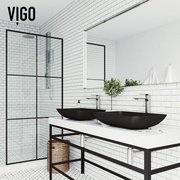 VIGO Black Rectangular Hadyn MatteShell Glass Bathroom Vessel Sink