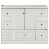 Ultraline 48 in. W x 21 in. D x 34.5 in. H Vanity Cabinet Only in Satin White - Super Arbor