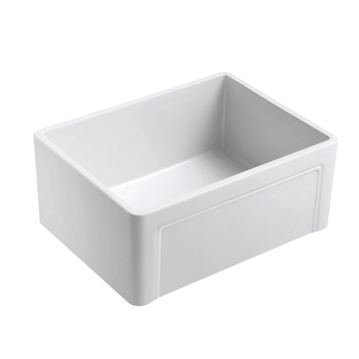 Olde London Farmhouse Fireclay 24 in. Single Bowl Kitchen Sink with Grid with Grid and Strainer