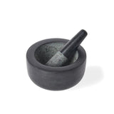 7 in. Dia Black Granite Mortar and Pest