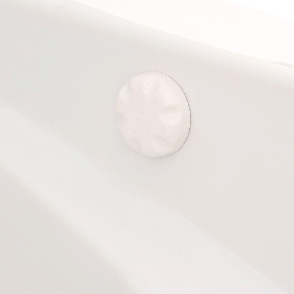 Evolution 60 in. x 36 in. Whirlpool Tub with EverClean Reversible Drain in White - Super Arbor