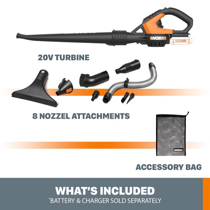Worx POWER SHARE 20-Volt 120 MPH 80 CFM Cordless Blower (Bare Tool)