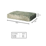 RumbleStone Rec 10.5 in. x 7 in. x 1.75 in. Greystone Concrete Paver (192 Pcs. / 98 Sq. ft. / Pallet) - Super Arbor