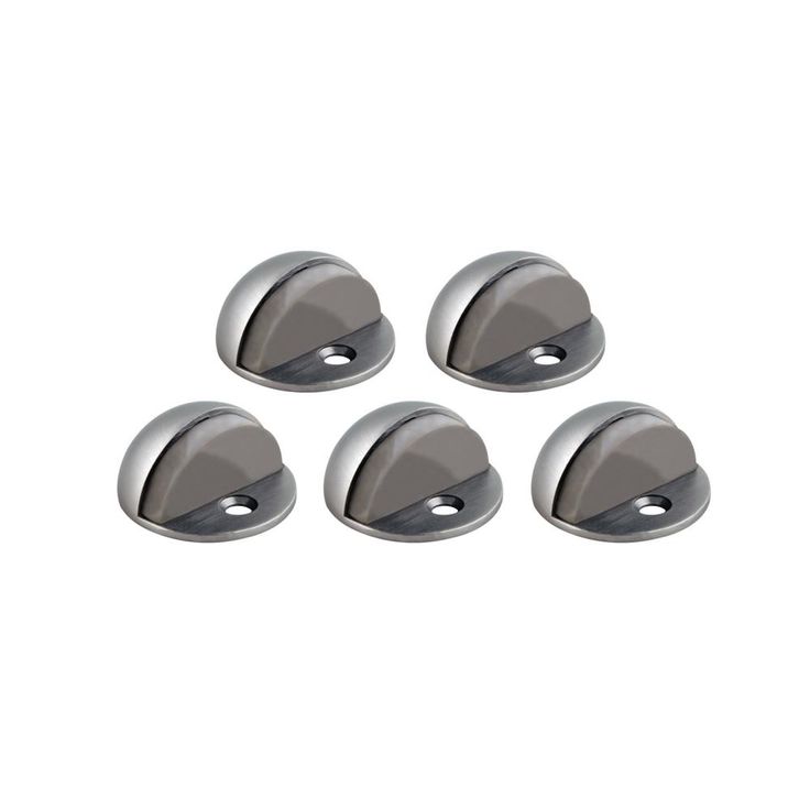 Satin Nickel Floor Mount Dome Door Stop Value Pack (5 per Pack)