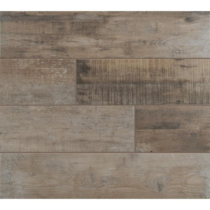 MSI Barnwood Cognac 8 in. x 36 in. Matte Porcelain Floor and Wall Tile (14 sq. ft. / case)
